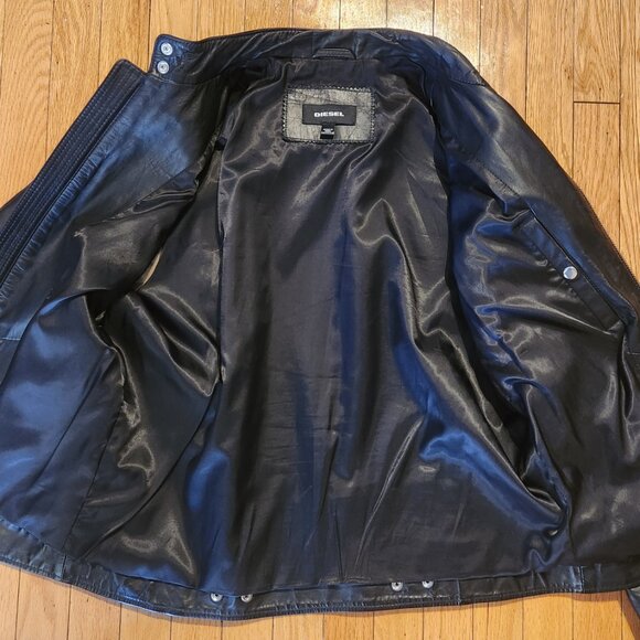 Diesel men's Leather Jacket - Picture 3 of 6